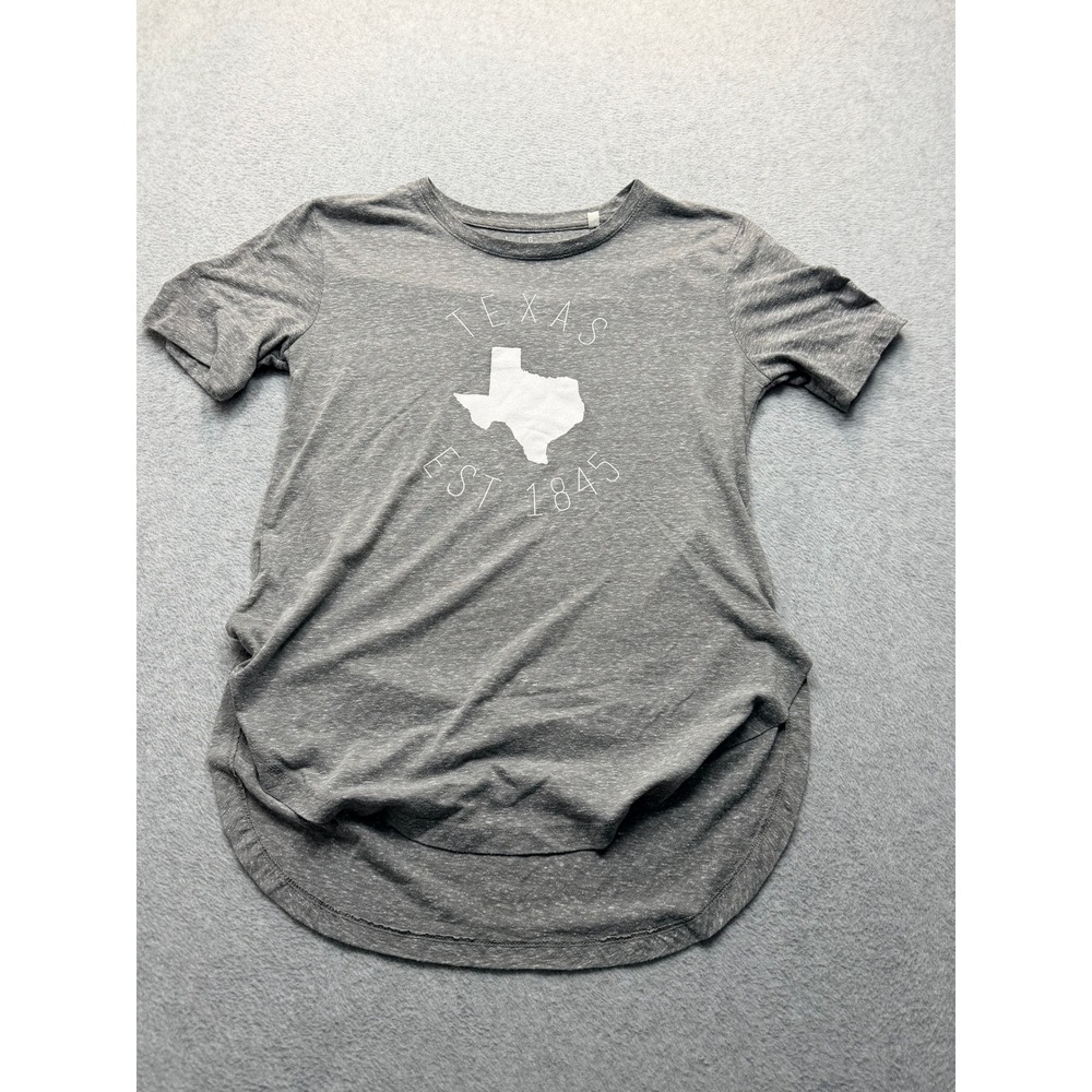 Royce Brand Texas Est 1845 Graphic T-Shirt Gray Heather High Low Hem Large